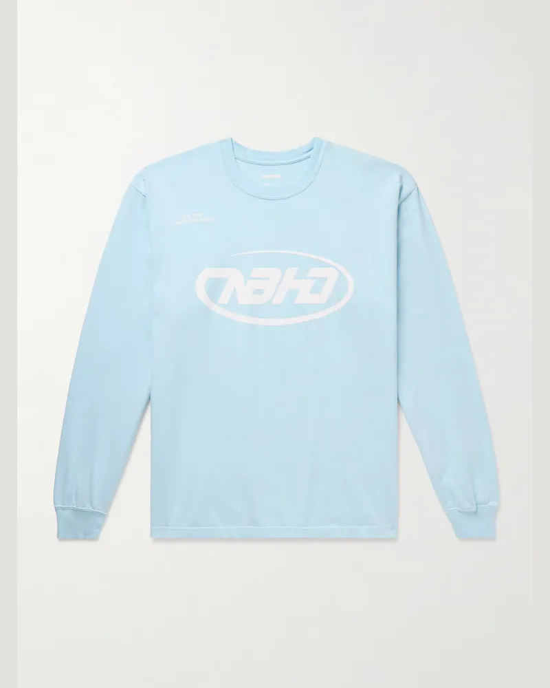 Neighborhood Oberteil aus Baumwoll-Jersey mit Logoprint Blau