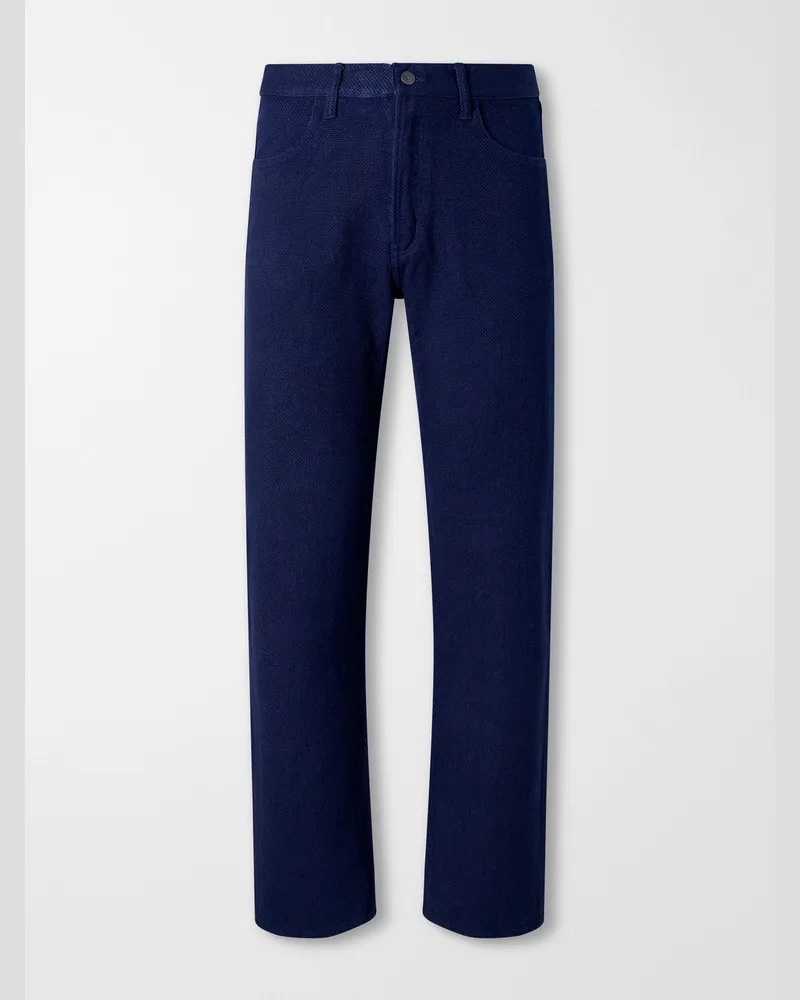 Blue Blue Japan Sashiko Cotton Straight-Leg Jeans Blue