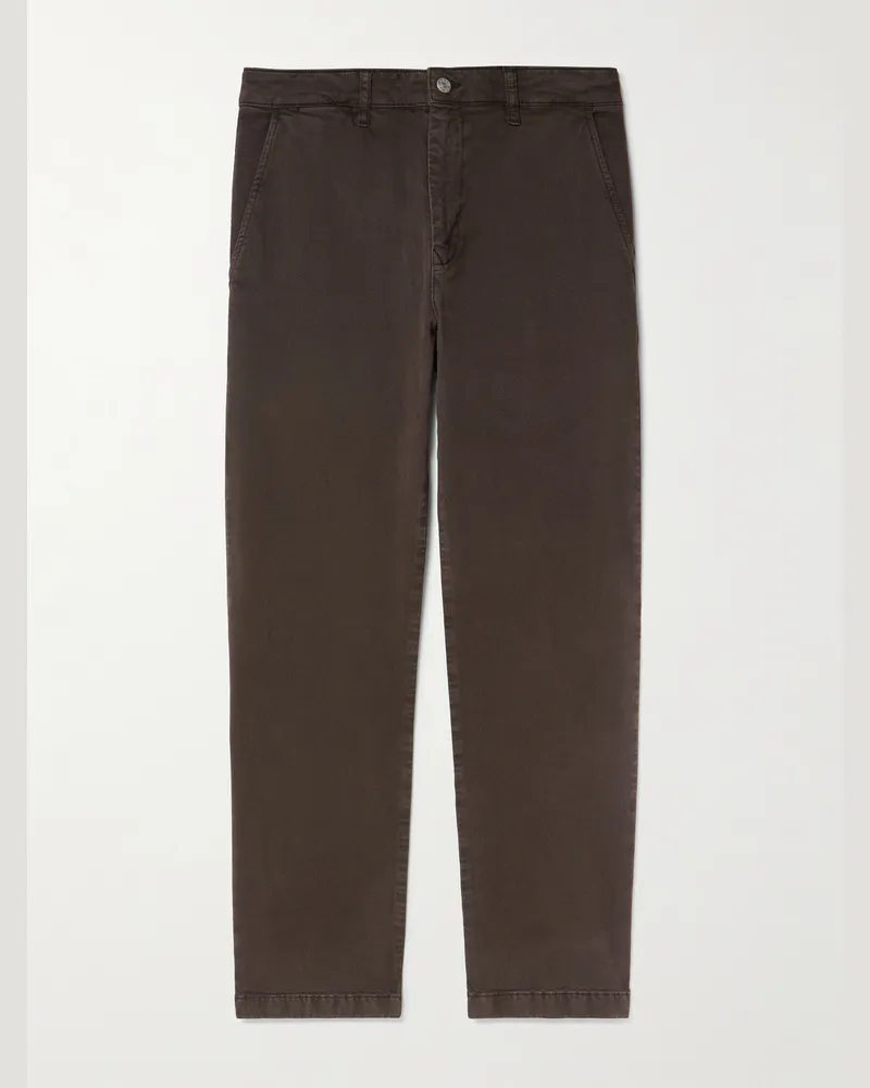 NN 07 Aden 1923 Straight-Leg Organic Cotton-Blend Twill Chinos Brown