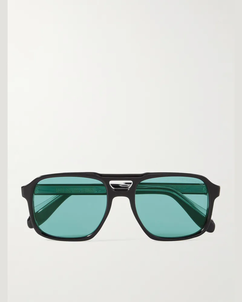 Cutler and Gross 1394 Pilotensonnenbrille aus Azetat Schwarz
