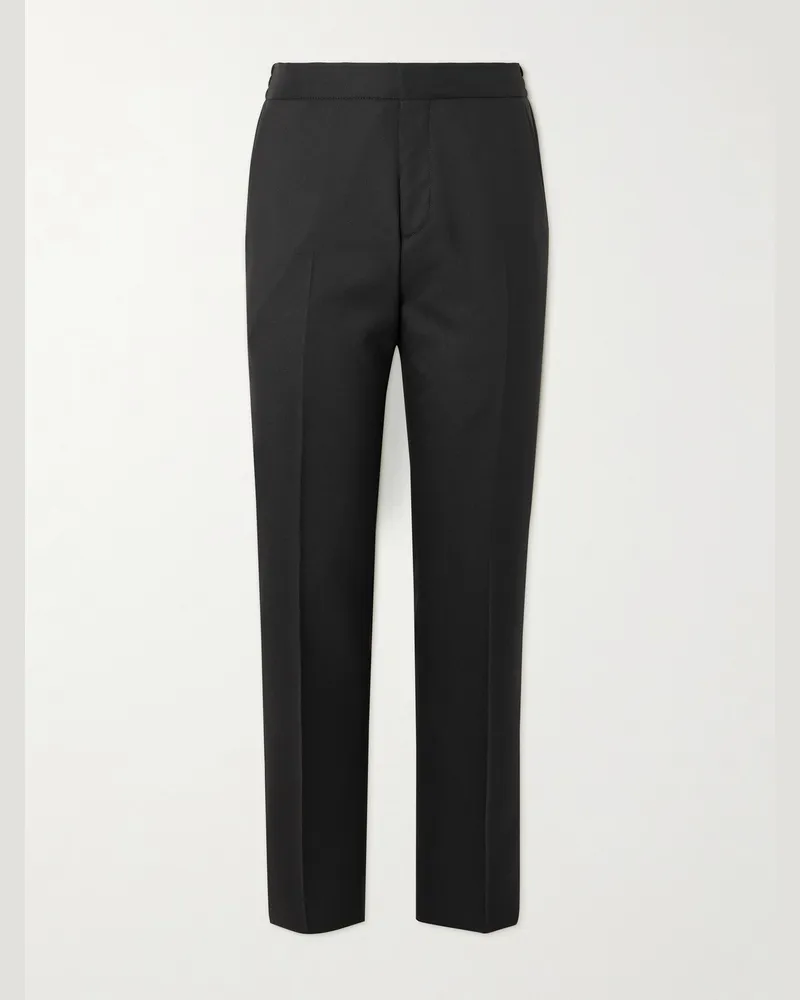 MR P. Tapered Wool Tuxedo Trousers Black