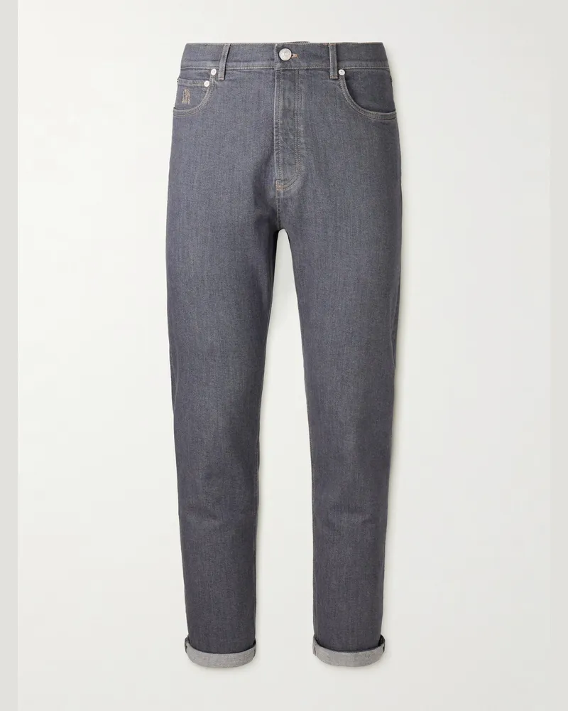 Brunello Cucinelli Gerade geschnittene Jeans Grau