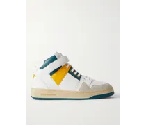 Lax High-Top-Sneakers aus Leder und Veloursleder in Colour-Block-Optik