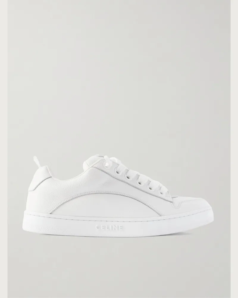 Celine Sneakers aus Leder und Mesh mit Logostickerei Weiß