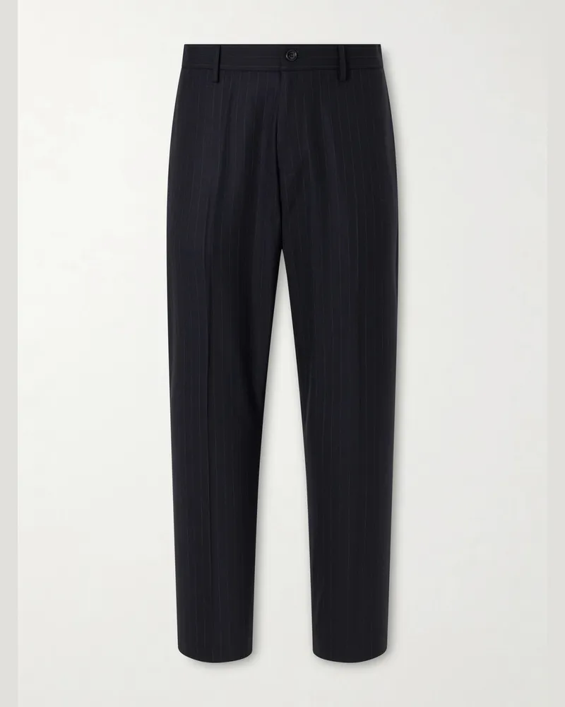 NN 07 Straight-Leg Wool-Blend Trousers Blue