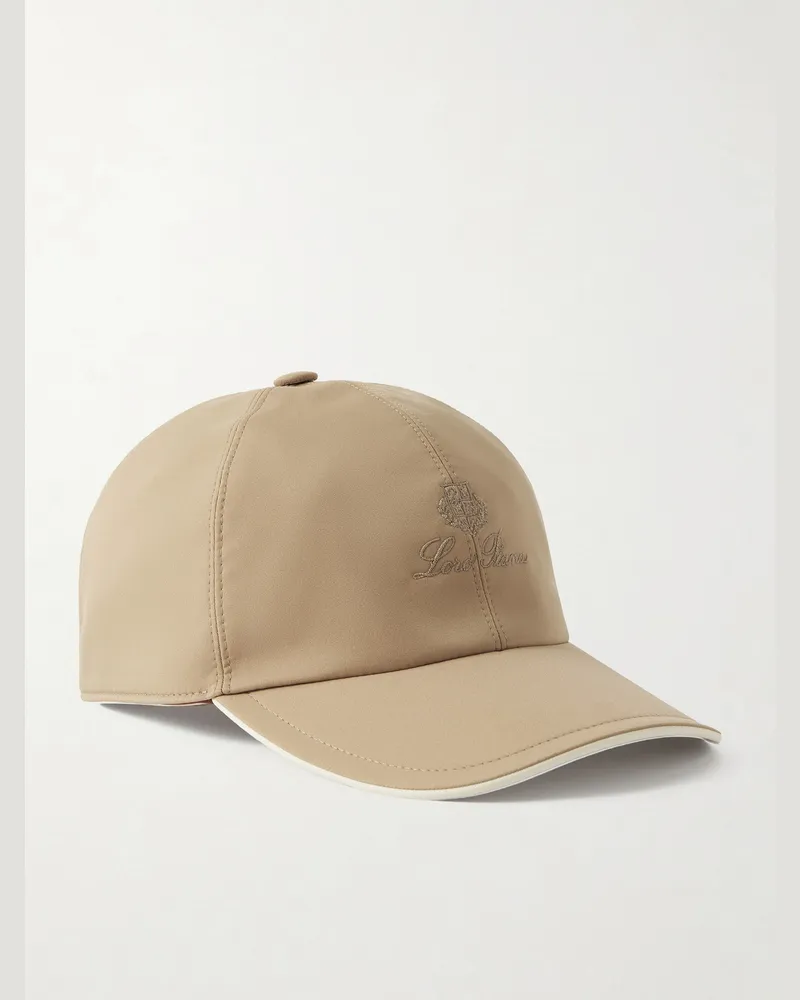 Loro Piana Baseballkappe aus Storm-System®-Shell mit Logostickerei Neutral