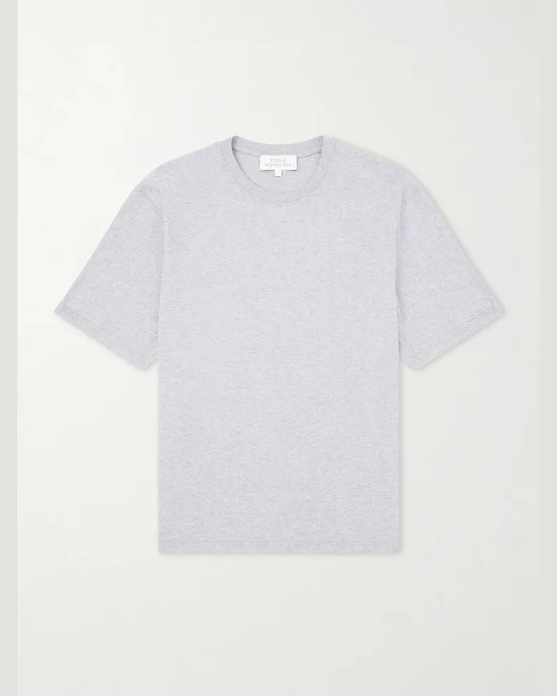 Studio Nicholson Bric Cotton-Jersey T-Shirt Gray