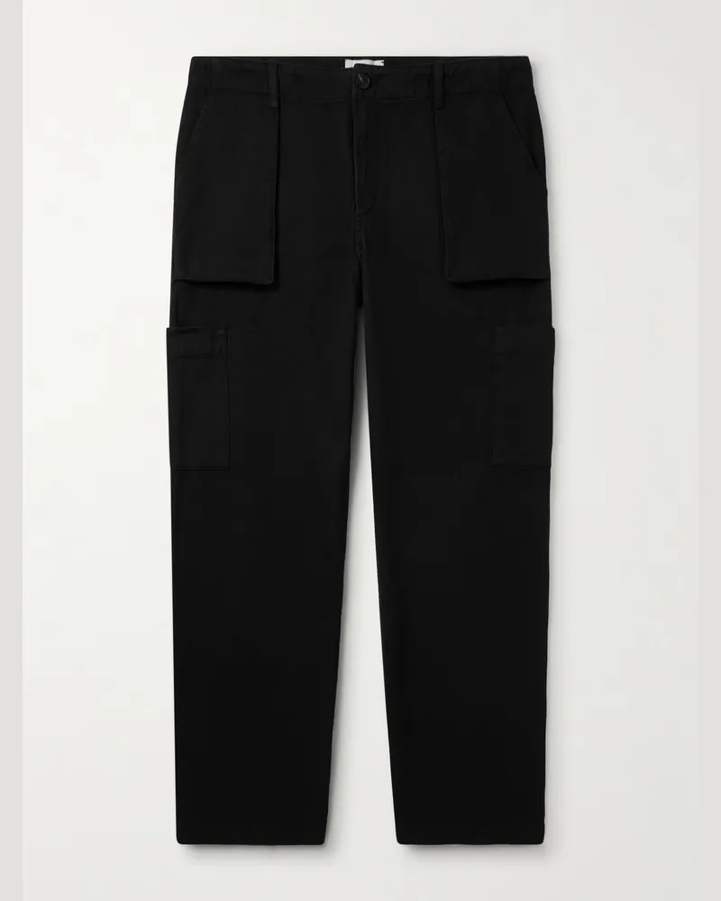 MR P. Edward gerade geschnittene Cargohose aus Baumwoll-Twill Schwarz