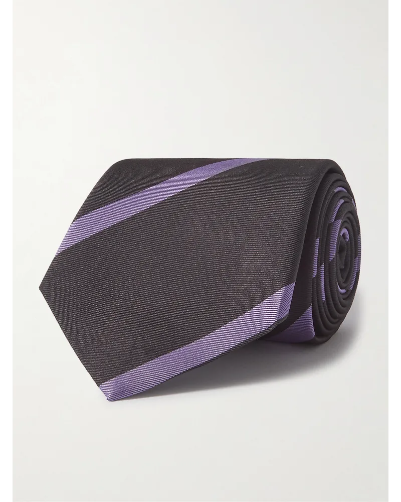 MR P. Krawatte aus Seiden-Jacquard, 7 cm Lila