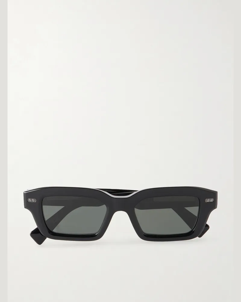 Brunello Cucinelli Maria Sonnenbrille mit eckigem Rahmen aus Azetat Schwarz