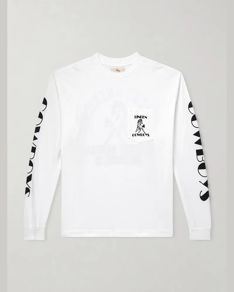 Cherry Los Angeles Cowboys Printed Cotton-Jersey T-Shirt White
