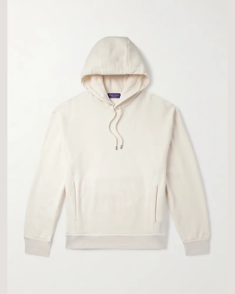 Ralph Lauren Hoodie aus Jersey aus einer Baumwoll-Kaschmirmischung Neutral