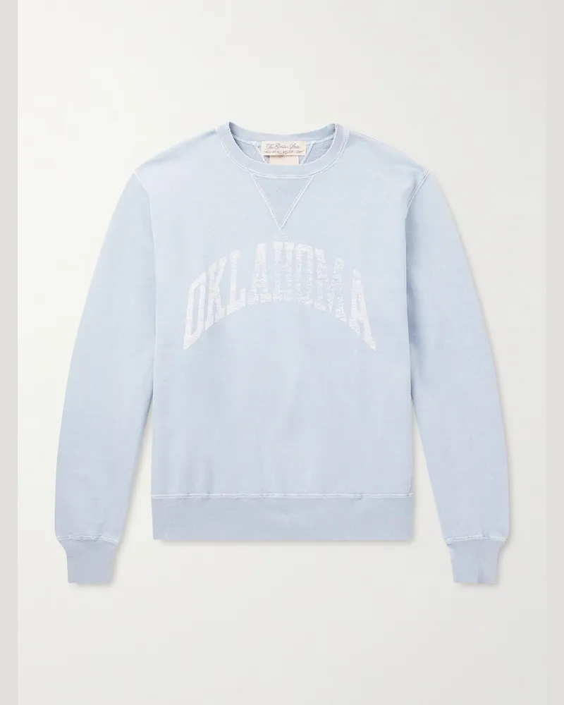 Remi Relief Oklahoma Printed Cotton-Jersey Sweatshirt Blue