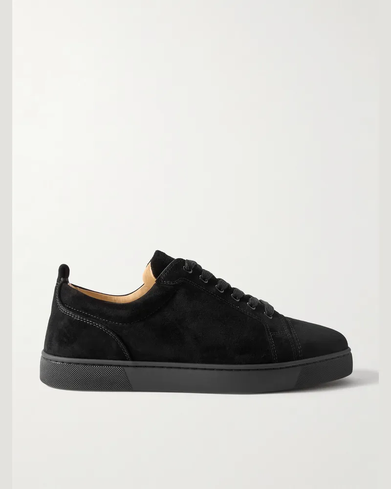 Christian Louboutin Louis Junior Sneakers aus Veloursleder Schwarz