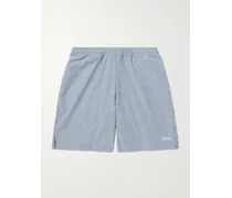 Gerade geschnittene Shorts aus Shell mit Logostickerei