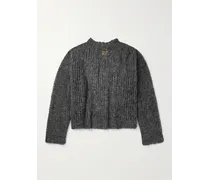 Pullover aus einer gehäkelten Alpakawollmischung