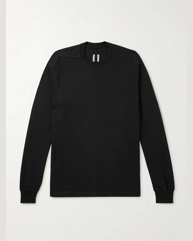 Rick Owens Sweatshirt aus Biobaumwoll-Jersey Schwarz