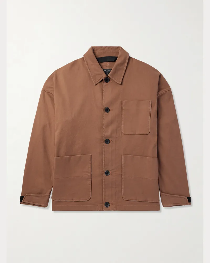 Rag & Bone Mercer Jacke aus einer strukturierten Baumwollmischung Braun