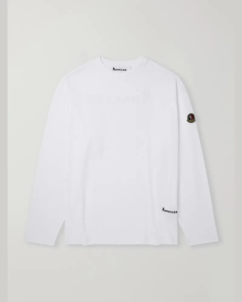 Moncler Logo-Detailed Cotton-Jersey T-Shirt White