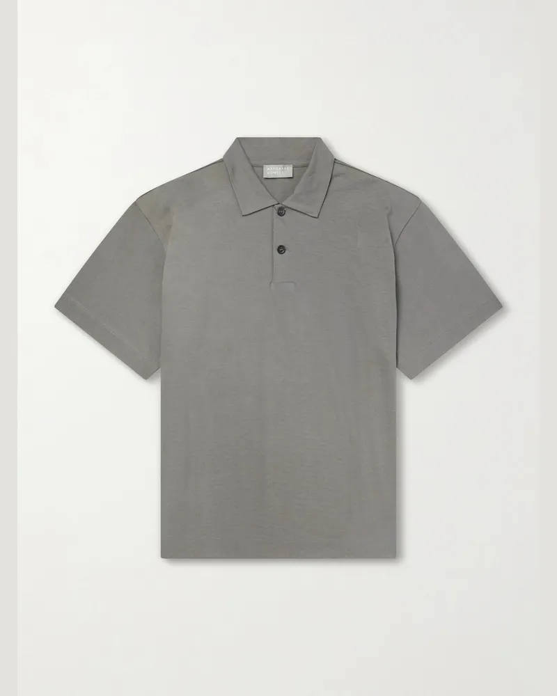 Margaret Howell Cotton-Jersey Polo Shirt Green