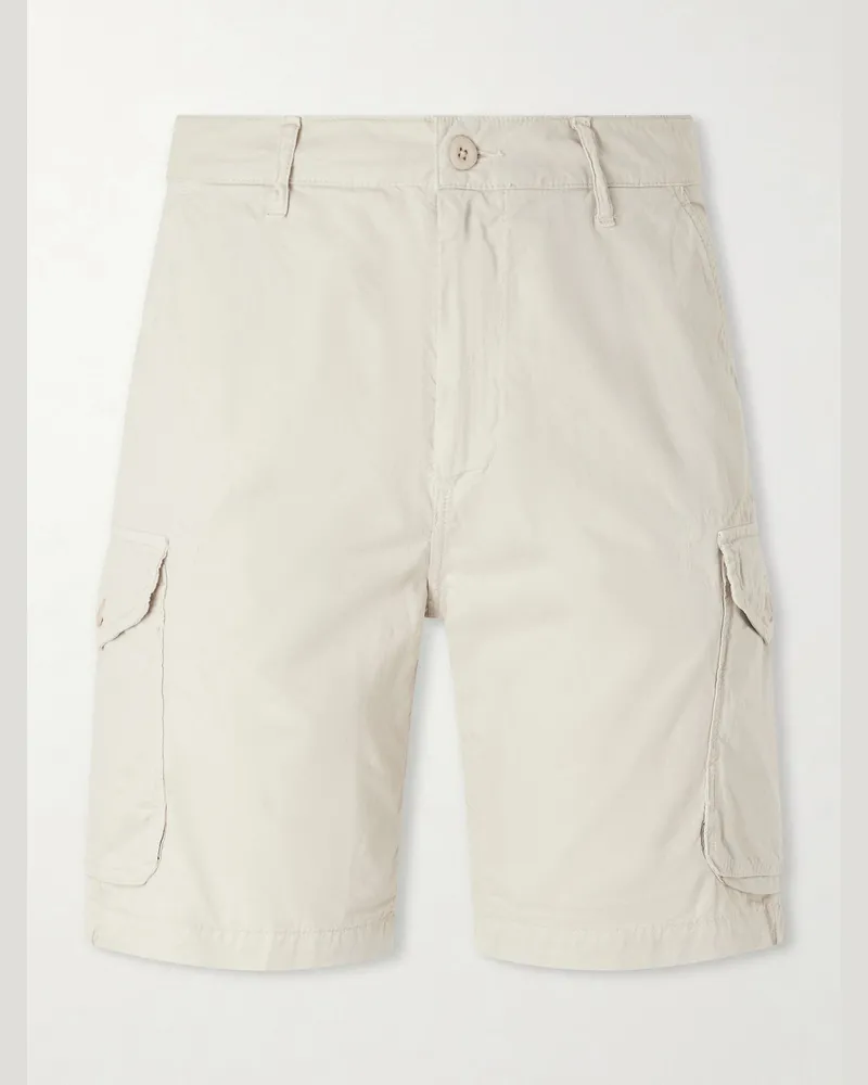 Hartford Battle Straight-Leg Cotton Shorts Neutrals