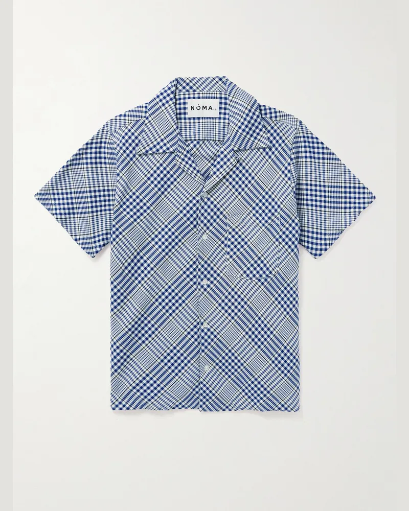 NOMA t.d. Checked Cotton-Flannel Shirt Blue