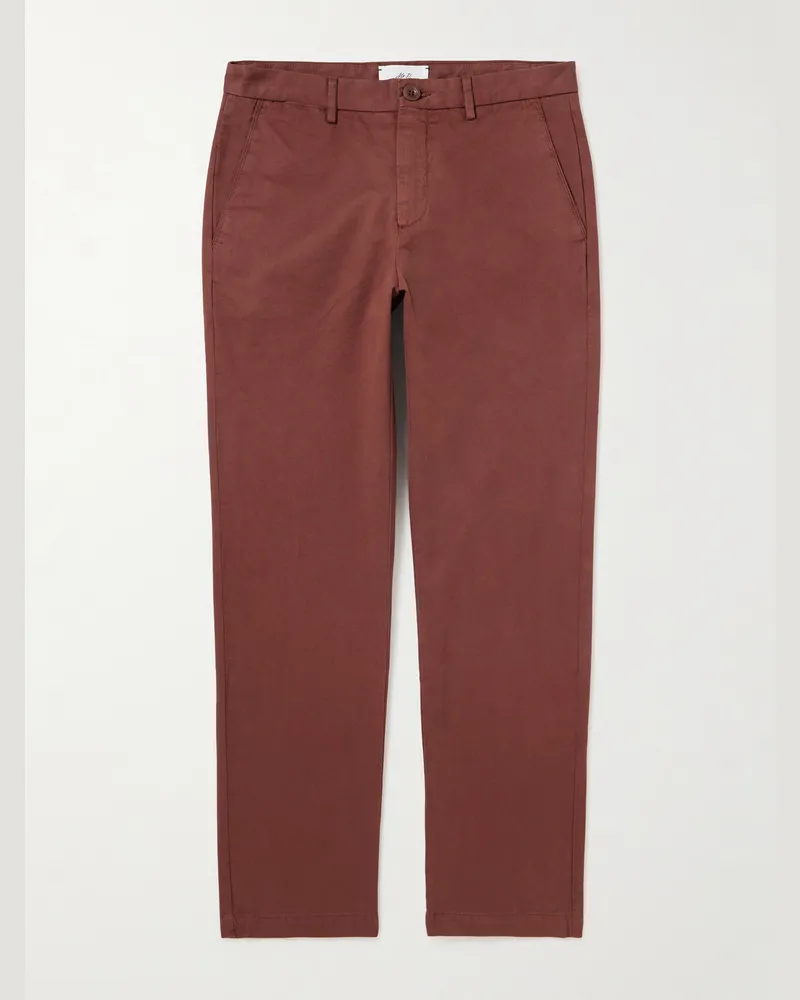 MR P. Samuel Straight-Leg Cotton-Blend Twill Chinos Red