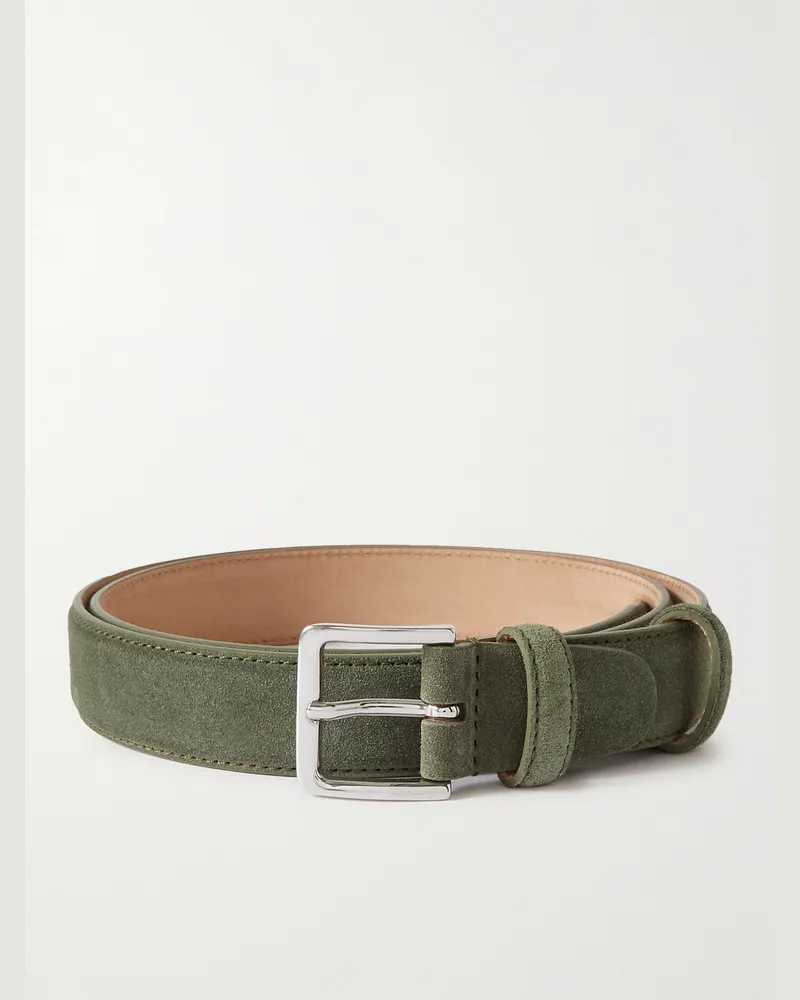 MR P. Gürtel aus Veloursleder, 3 cm Grün