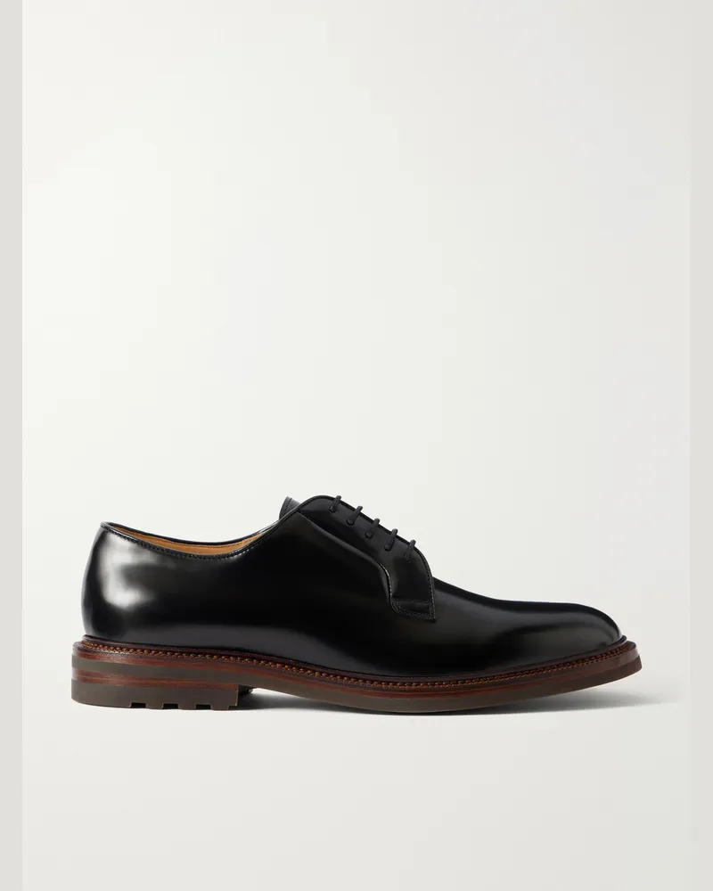 Brunello Cucinelli Leather Derby Shoes Black