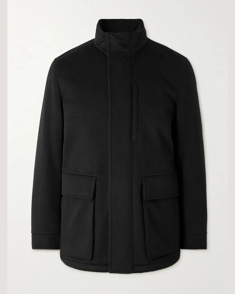 Ermenegildo Zegna Vetta Oasi Cashmere Hooded Jacket Black