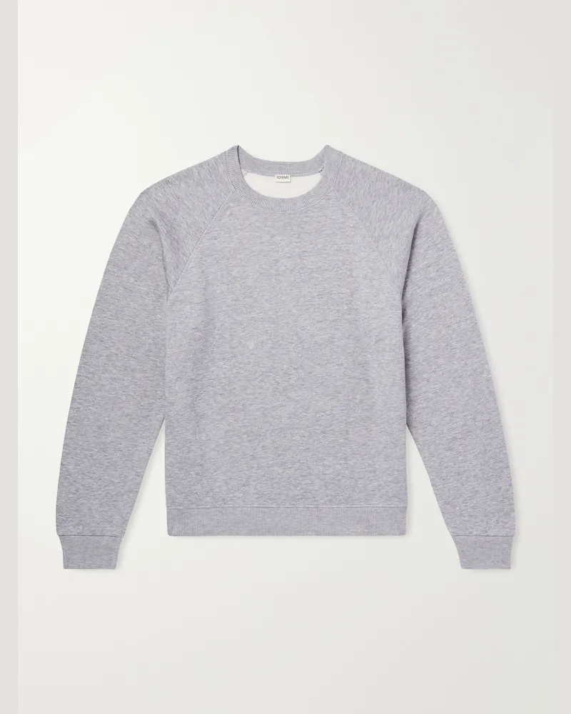 Totême Cotton and Silk-Blend Jersey Sweater Gray