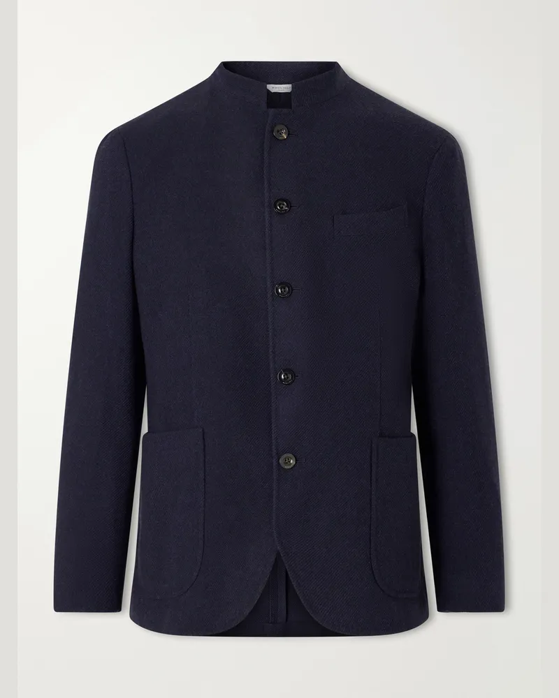 Boglioli Wool-Blend Twill Jacket Blue