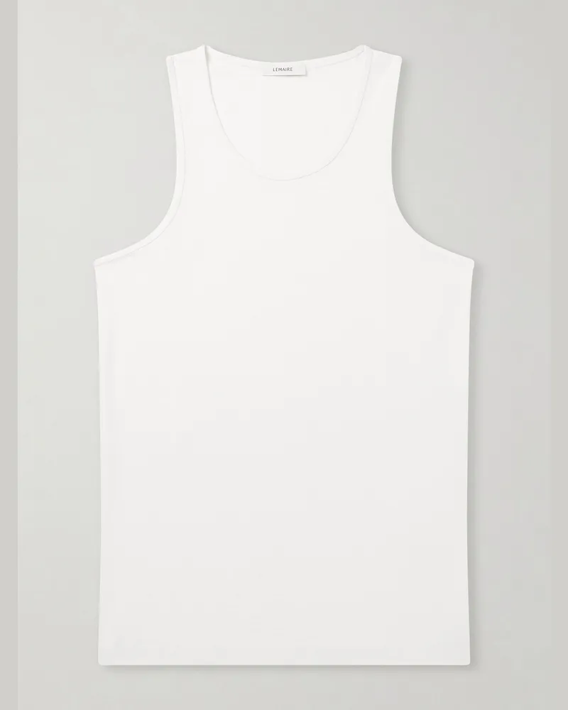 Christophe Lemaire Cotton-Jersey Tank Top Neutrals