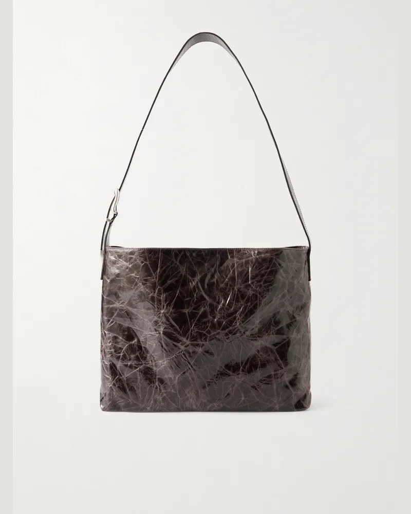 A Kind Of Guise Ukanda Tote aus Leder in Knitteroptik Braun