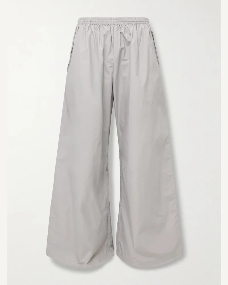 Acne Studios Pubbero weit geschnittene Hose aus einer Baumwoll-Nylon-Mischung Grau