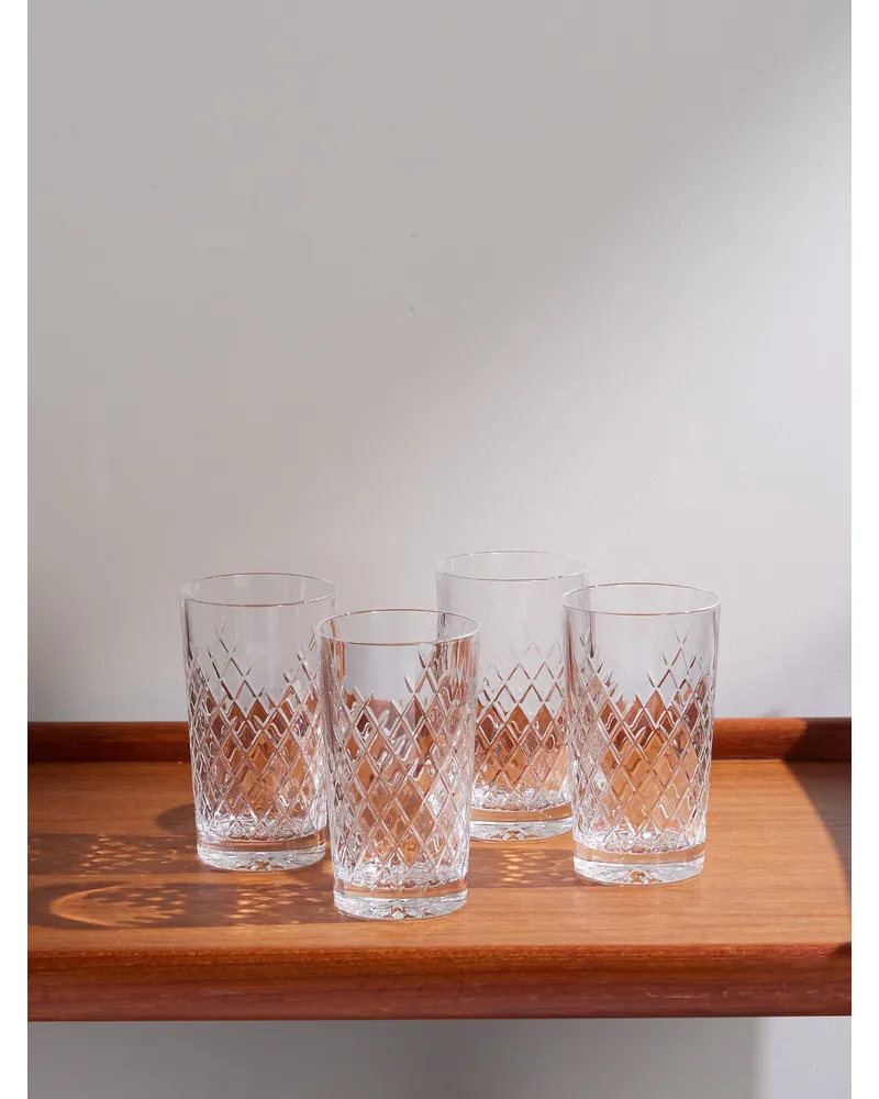 Barwell Set aus vier Longdrink-Gläsern aus Kristallglas