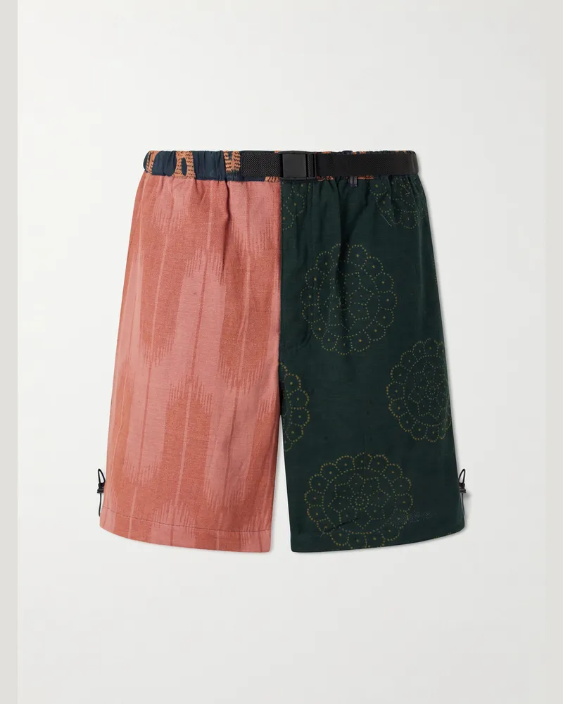 KARDO Kami Wide-Leg Belted Cotton Shorts Multi