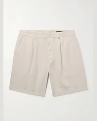 Rag & Bone Elliot gerade geschnittene Shorts aus Leinen mit Falten Neutral