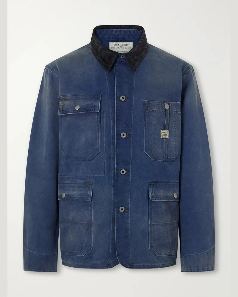 RRL Cotton-Canvas Blouson Jacket Blue