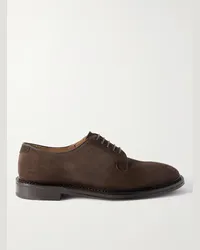 MR P. Derby-Schuhe aus Veloursleder Braun