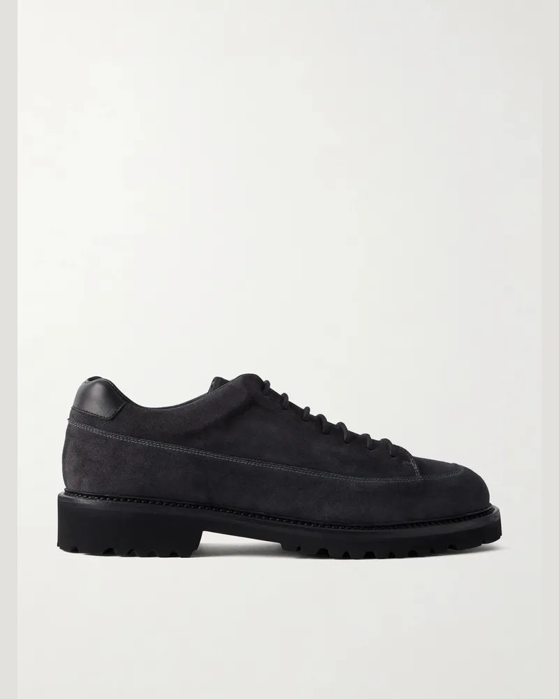 Common Projects Leather-Trimmed Suede Hiking Boots Gray