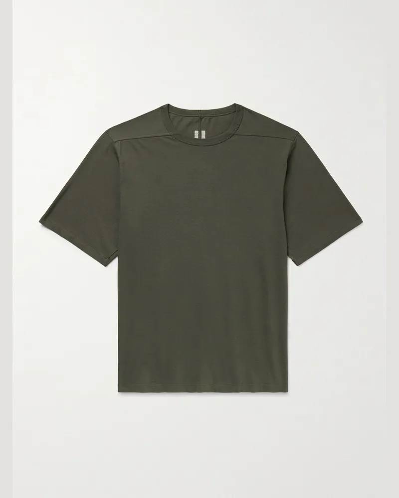 Rick Owens Brad T-Shirt aus Biobaumwoll-Jersey Grün