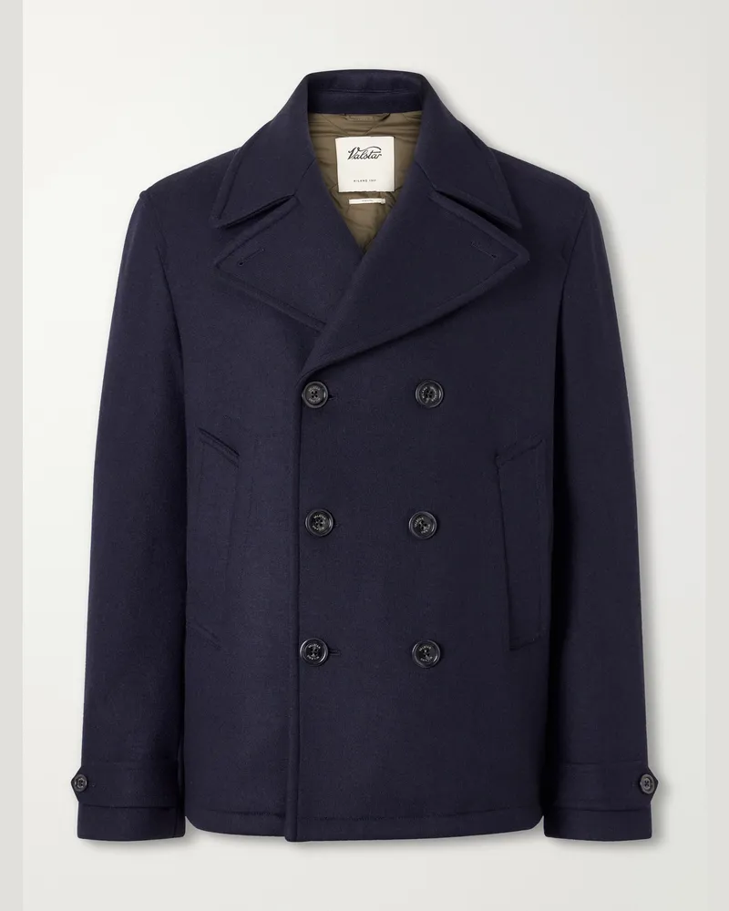 Valstar Ben Padded Wool-Blend Felt Peacoat Blue