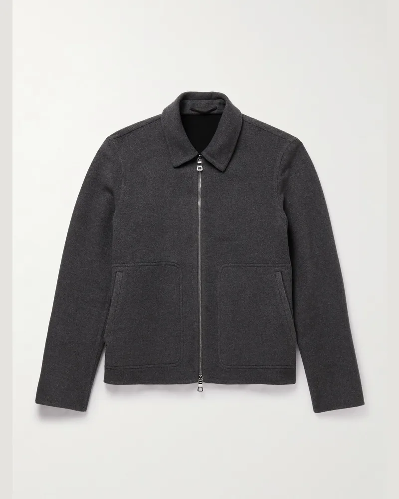 MR P. Double-Faced Splitable Virgin Wool-Blend Blouson Jacket Gray
