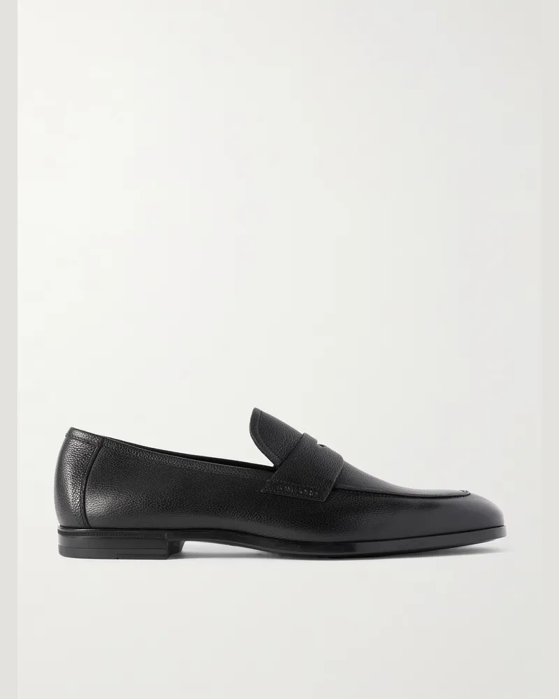 Tom Ford Sean Loafers aus vollnarbigem Leder Schwarz