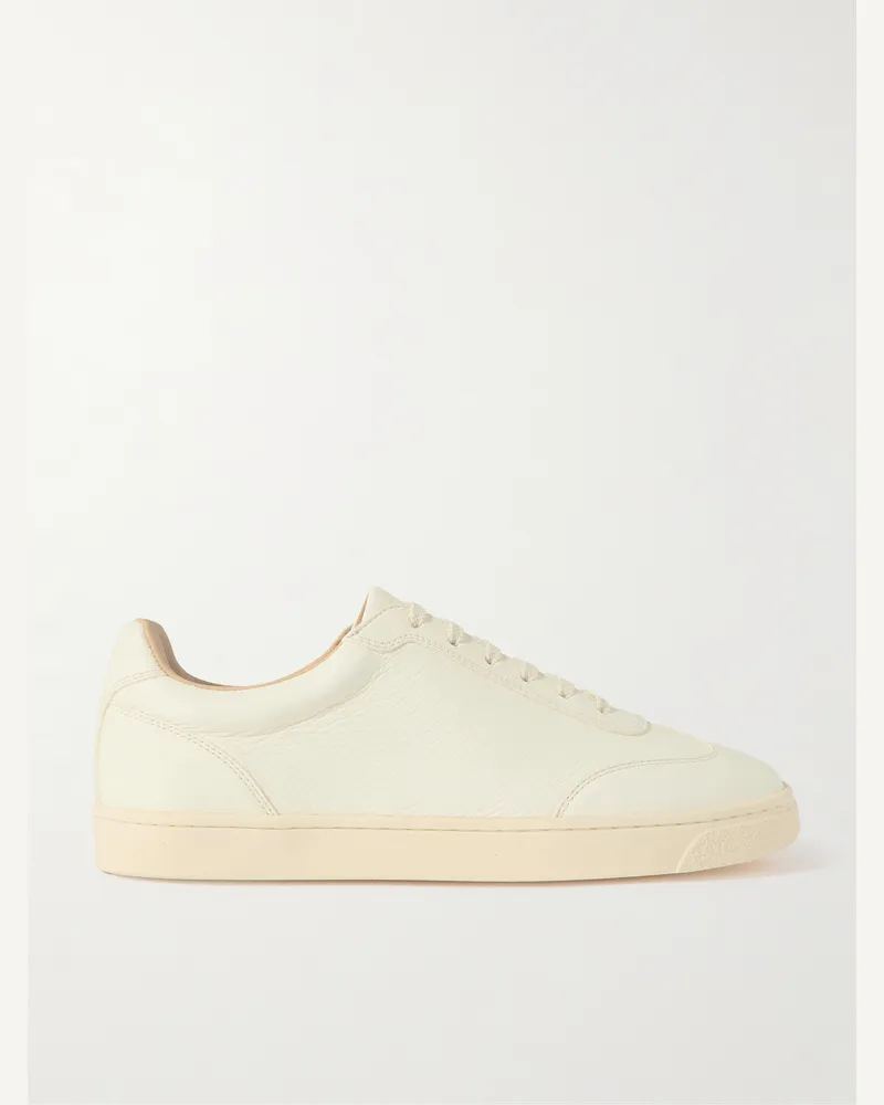 Brunello Cucinelli Sneakers aus vollnarbigem Leder Neutral