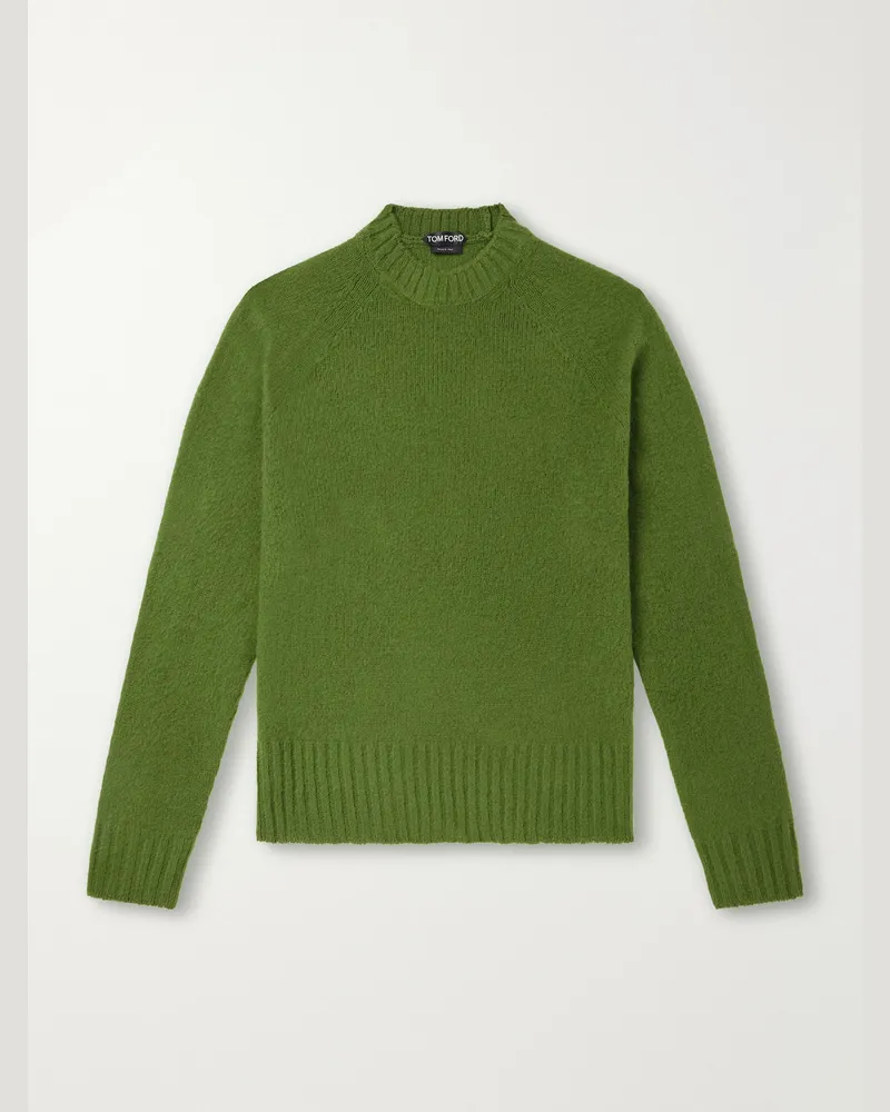 Tom Ford Brushed Cashmere Sweater Green