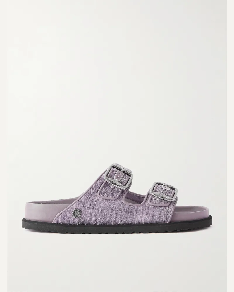 Birkenstock Arizona Sandalen aus Samt Lila