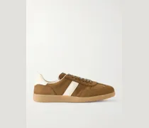 Terence Leather-Trimmed Nubuck Sneakers