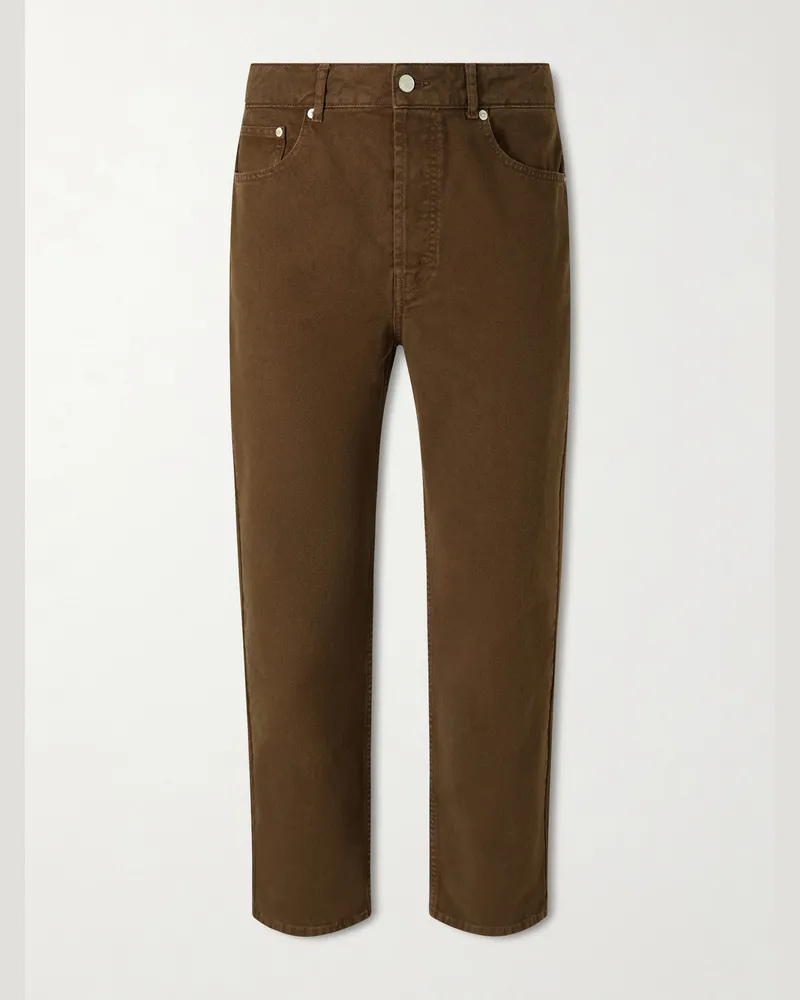 Officine Generale Straight-Leg Jeans Brown